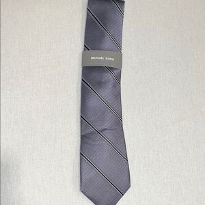 Michael Kors Charcoal Striped Tie